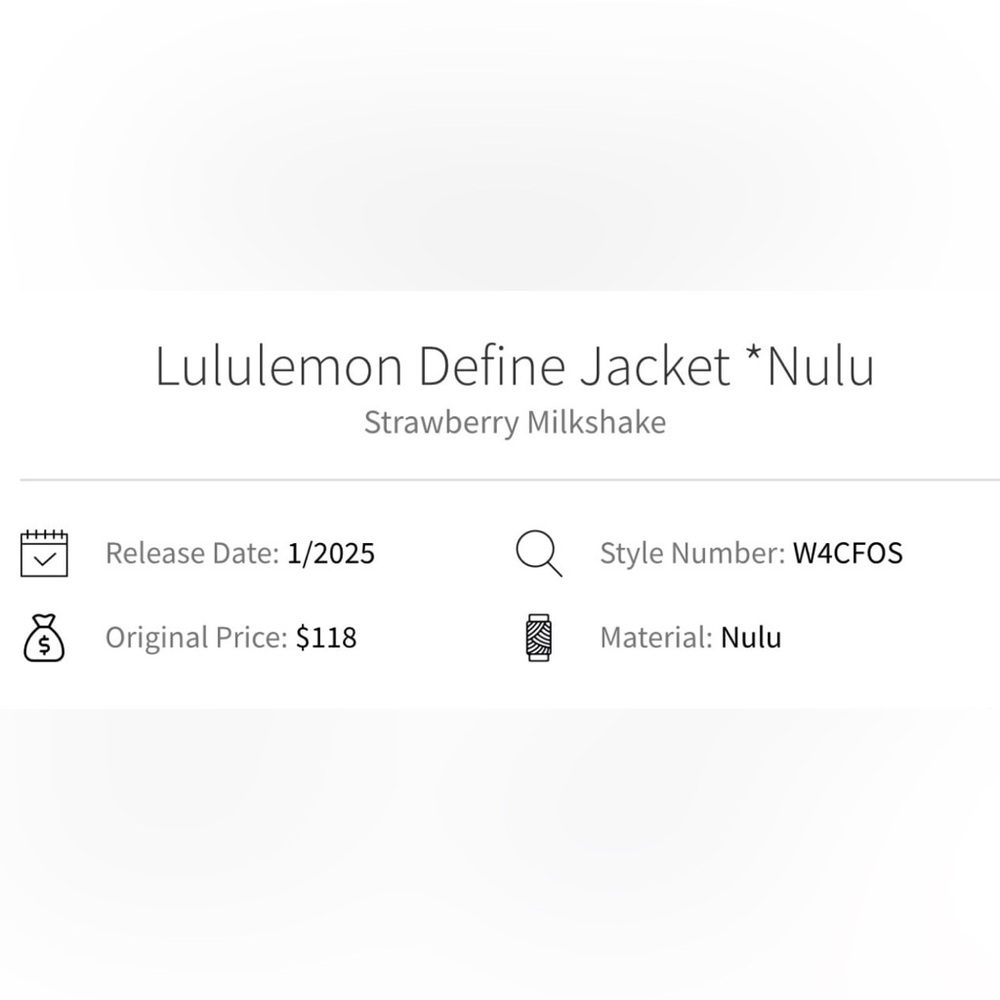 Define Hip Length Jacket. Nulu. Strawberry Milkshake. New With Tags. RARE! - Picture 6 of 7
